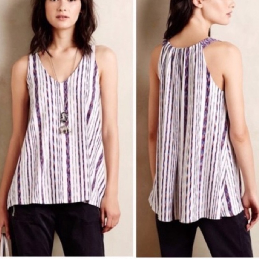 NWT Anthropologie Top Size Small Puella North South Swing Striped